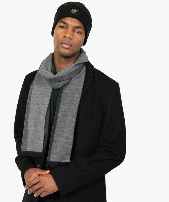Echarpe homme à rayures et finitions franges vue3 - GEMO (ACCESS) - GEMO