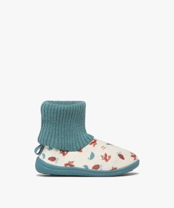 Chaussons bébé garçon à col chaussette petit renard vue1 - GEMO 4G BEBE - GEMO
