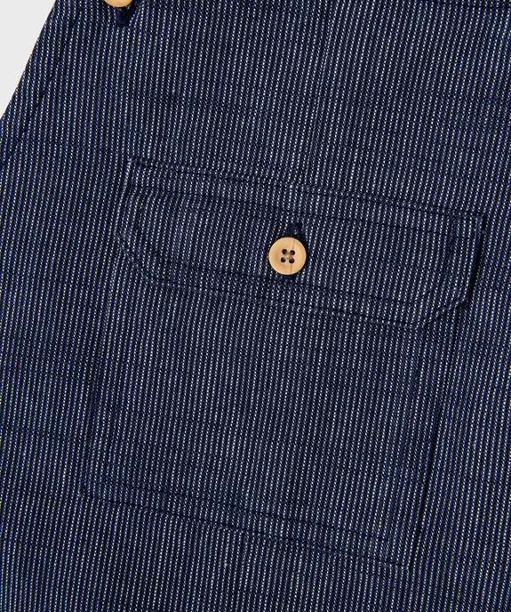 Salopette courte à rayures bébé vue4 - GEMO(BEBE DEBT) - GEMO