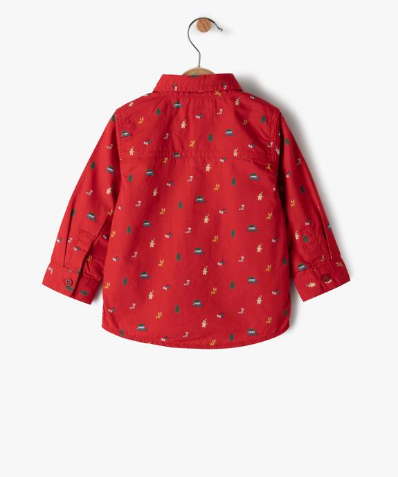 Chemise bébé garçon spéciale Noël avec nœud papillon vue3 - GEMO(BEBE DEBT) - GEMO