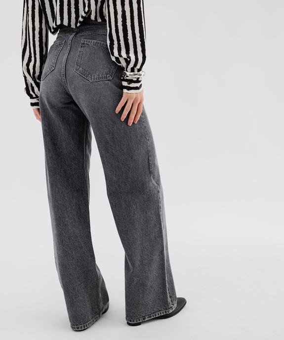 Jean wide leg taille haute coloris délavé femme vue3 - GEMO 4G FEMME - GEMO