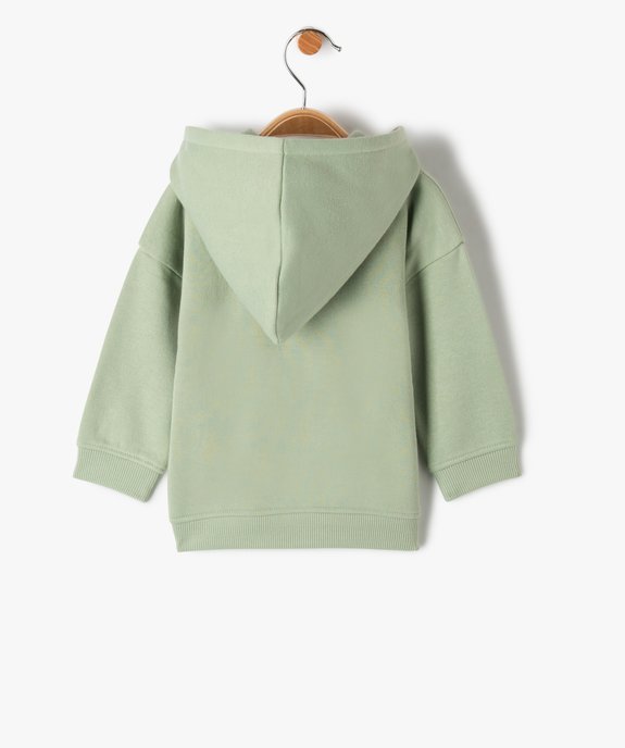 Sweat zippé molletonné à capuche bébé garçon vue4 - GEMO(BEBE DEBT) - GEMO