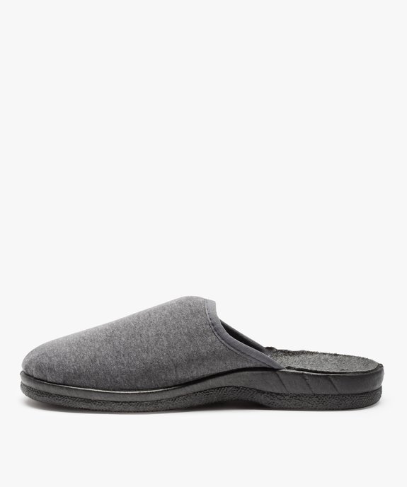 Pantoufles homme mules confort unies dessus jersey vue3 - GEMO(HOMWR HOM) - GEMO