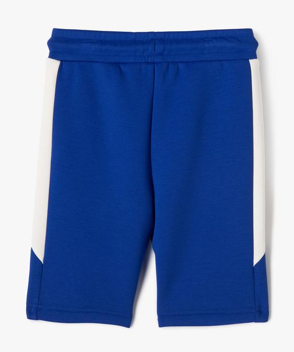 Bermuda en maille douce et extensible à poches zippées garçon vue3 - GEMO (ENFANT) - GEMO