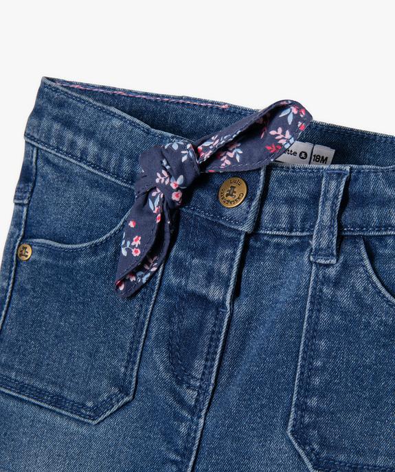 Jean flare avec noeud fantaisie bébé fille - LuluCastagnette vue2 - LULUCASTAGNETTE - GEMO