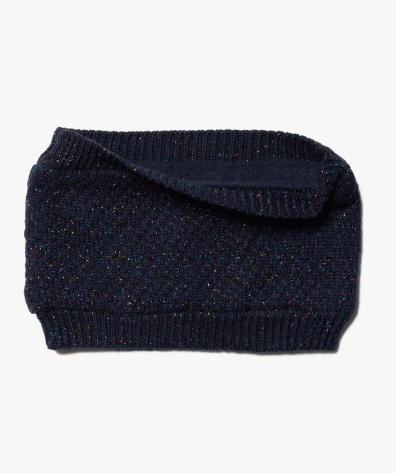 Echarpe bébé fille forme snood à paillettes doublée polaire vue1 - GEMO(BEBE DEBT) - GEMO