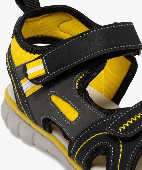 Sandales sport bimatières à brides scratch garçon vue6 - BUGGY - GEMO