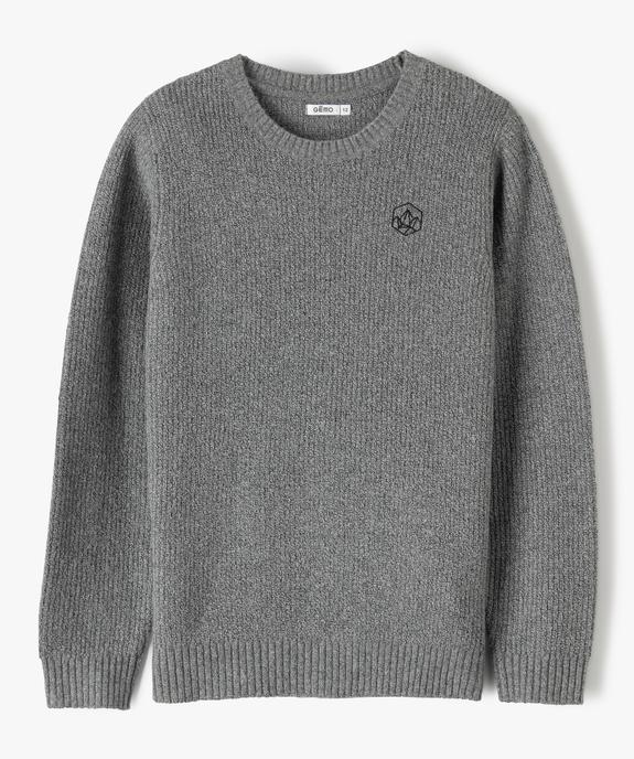 Pull garçon en maille chinée vue2 - GEMO (ENFANT) - GEMO