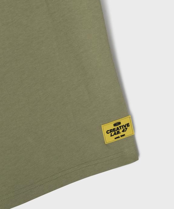 Tee-shirt manches courtes oversize avec inscription poitrine garçon vue3 - GEMO 4G GARCON - GEMO