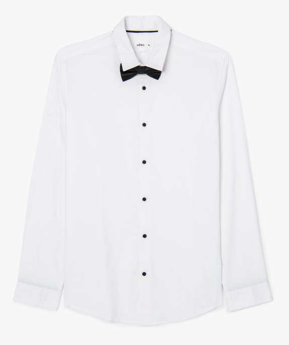 Chemise homme avec noeud papillon intégré Slim fit vue4 - GEMO (HOMME) - GEMO