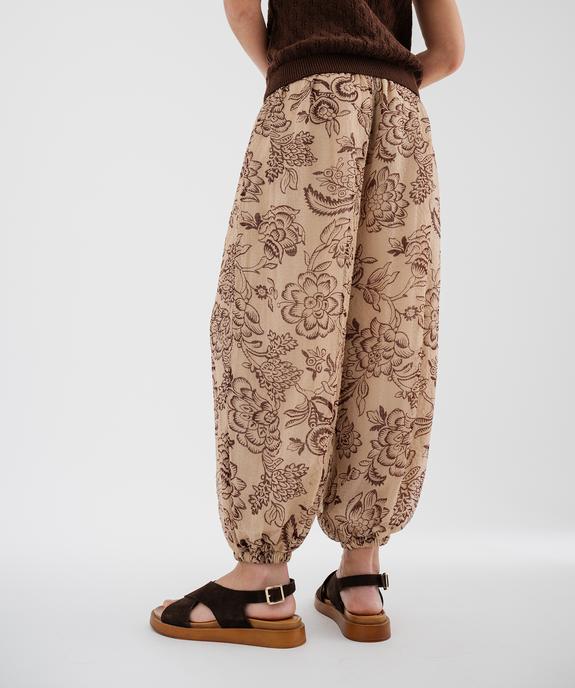 Pantalon sarouel en voile imprimé femme vue4 - GEMO(FEMME PAP) - GEMO