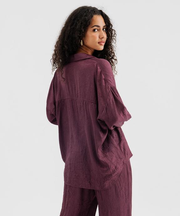 Chemise en satin froissé femme vue3 - GEMO(FEMME PAP) - GEMO