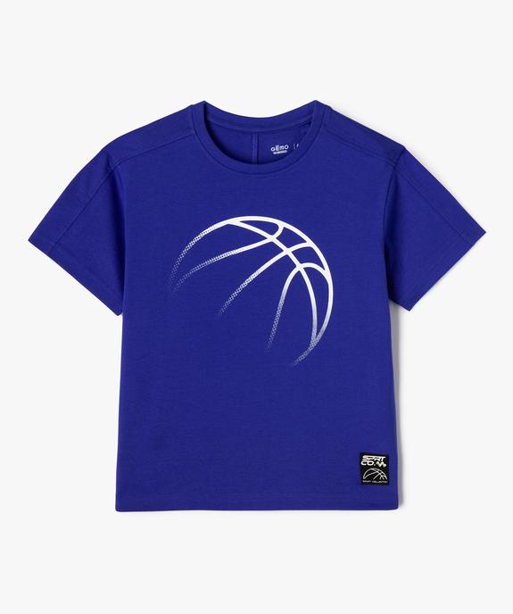 Tee-shirt manches courtes coupe oversize thème sport garçon vue1 - GEMO 4G GARCON - GEMO