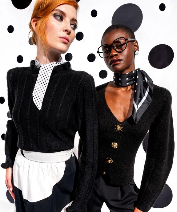 Pull en maille ajourée avec finitions froncées femme vue6 - GEMO(FEMME PAP) - GEMO