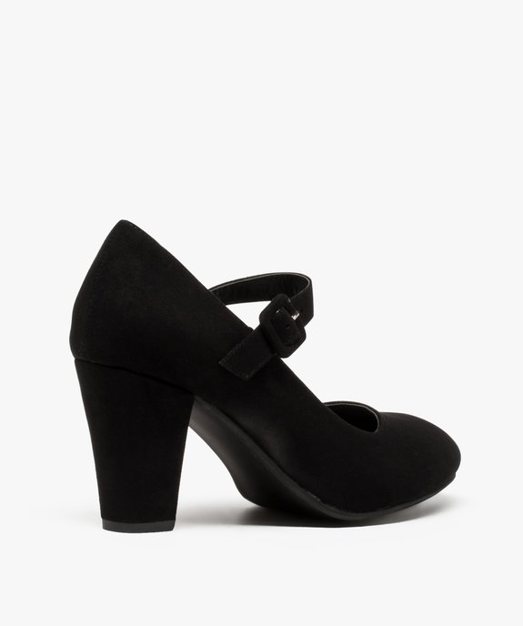Escarpins femme Mary Jane à boucle en suédine vue4 - GEMO(URBAIN) - GEMO