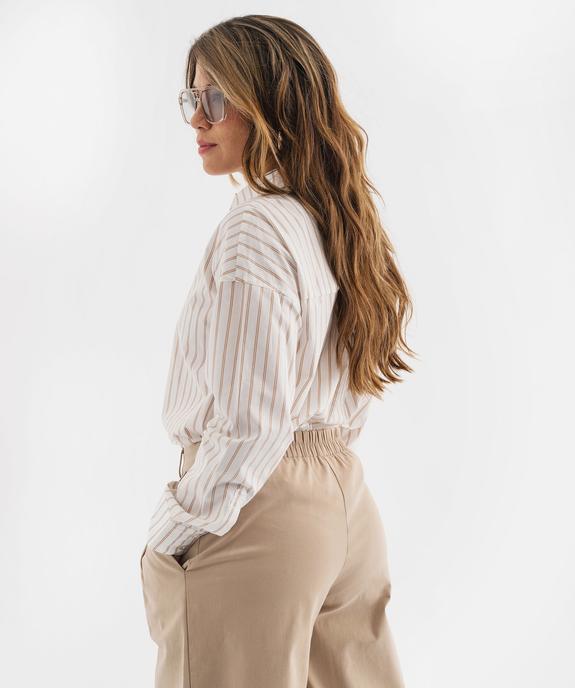 Chemise à rayures coupe ample femme vue4 - GEMO(FEMME PAP) - GEMO