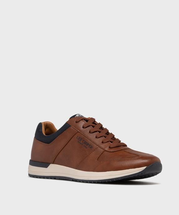 Baskets de ville avec col contrastant homme - Lee Cooper vue3 - LEE COOPER - GEMO