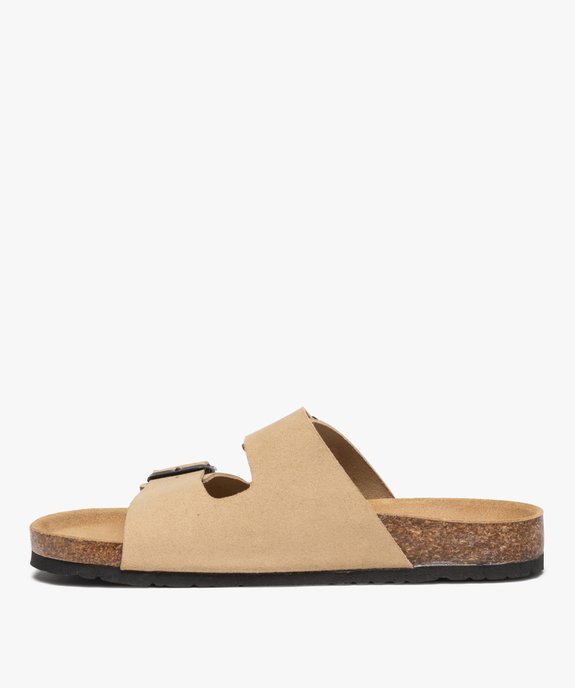 Mules homme à double brides à boucle unies vue3 - GEMO (CASUAL) - GEMO