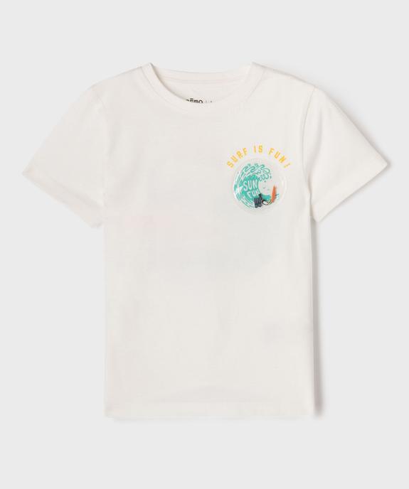 Tee-shirt manches courtes avec motif poitrine et dos garçon vue5 - GEMO 4G GARCON - GEMO