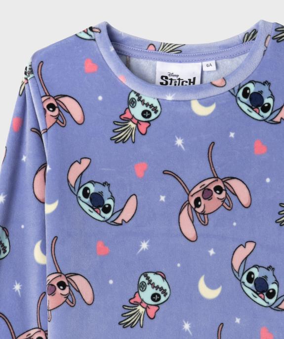 Pyjama en velours doux imprimé fille - Stitch vue2 - LILO & STITCH - GEMO