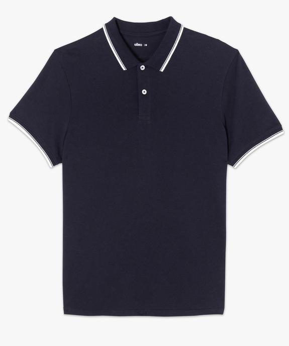 Polo à manches courtes et finitions fantaisie homme vue4 - GEMO 4G HOMME - GEMO