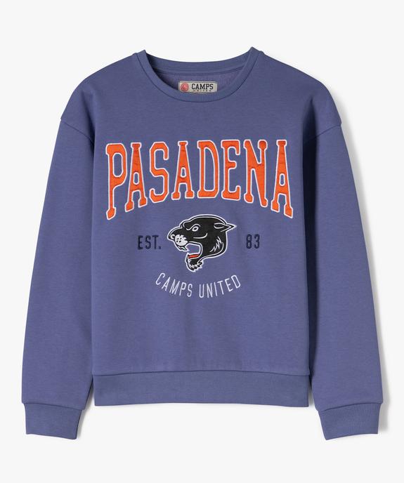 Sweat avec inscription brodée fille - Camps United vue2 - CAMPS GEMO FOR GOOD - GEMO