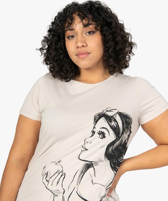 Tee-shirt femme grande taille à manches courtes imprimé - Disney vue2 - DISNEY DTR - GEMO