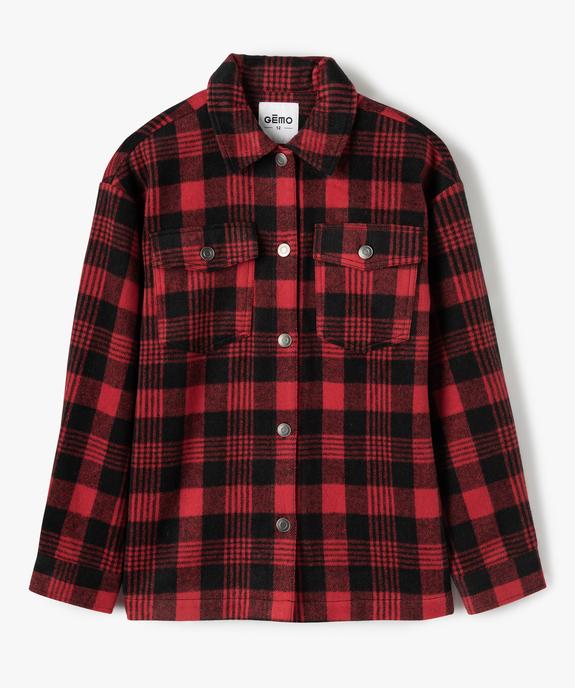 Veste fille façon chemise à carreaux vue2 - GEMO (JUNIOR) - GEMO