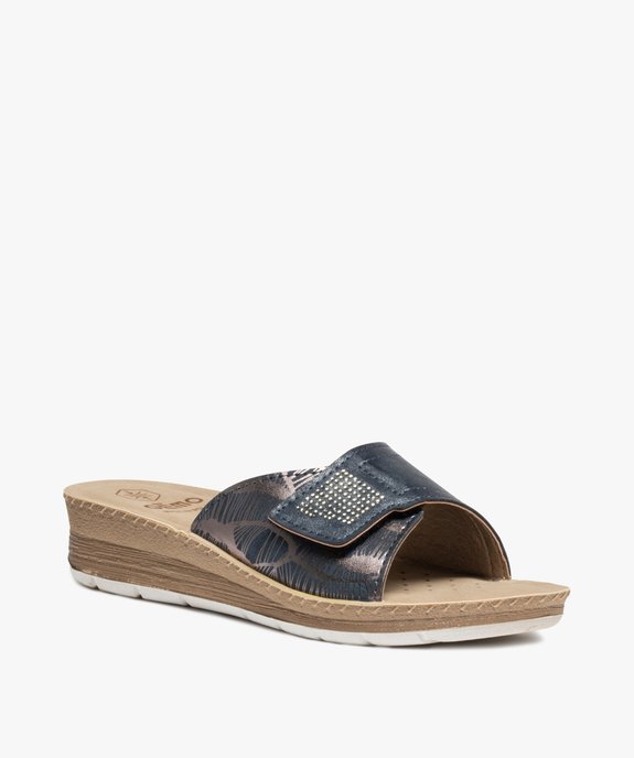 Mules femme confort à bride ajustable ornée de strass vue2 - GEMO (CONFORT) - GEMO