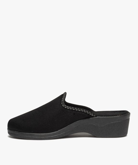 Chaussons femme compensées velours brodé vue3 - G'FLEX - GEMO