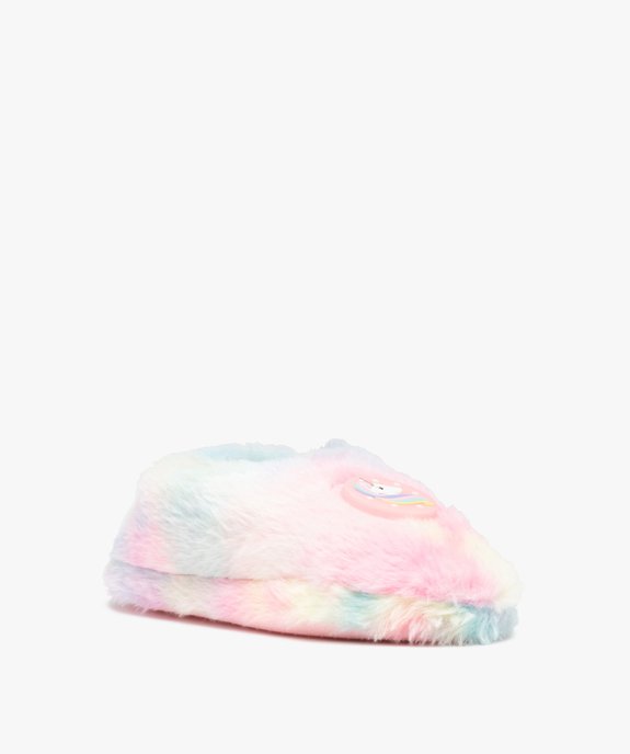 Chaussons fille en textile peluche avec licorne lumineuse vue2 - GEMO (ENFANT) - GEMO