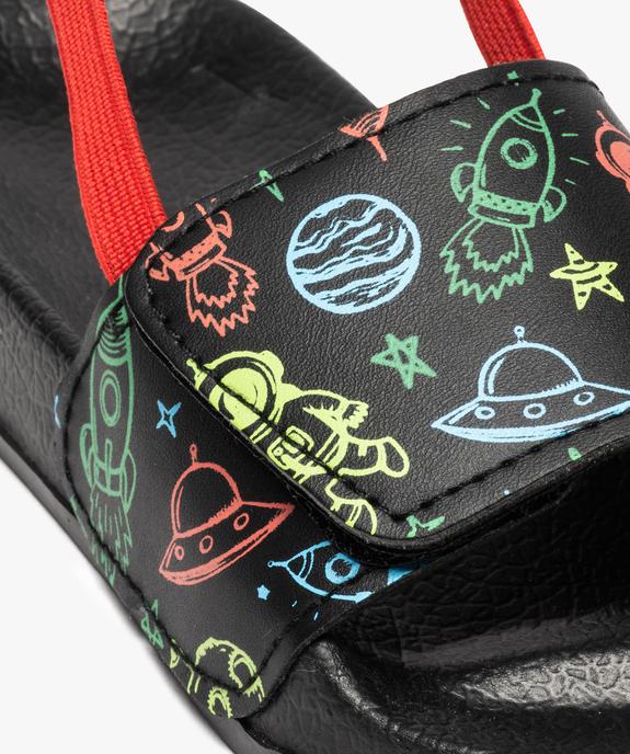 Mules de piscine garçon avec bride élastiquée  et bandeau scratch ajustable vue6 - GEMO (ENFANT) - GEMO