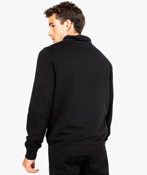 Sweat à col châle avec motifs chevrons vue3 - GEMO (HOMME) - GEMO
