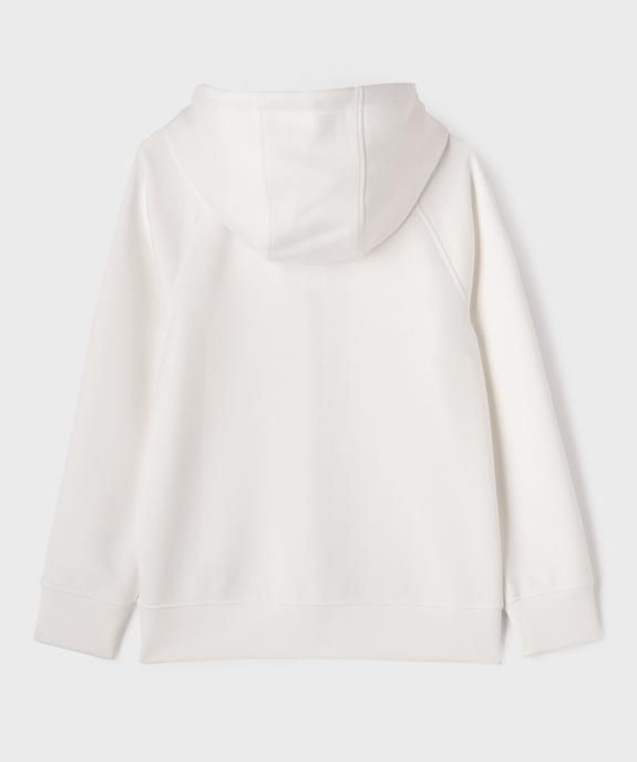 Sweat zippé à capuche avec liserés contrastants garçon vue4 - GEMO (JUNIOR) - GEMO