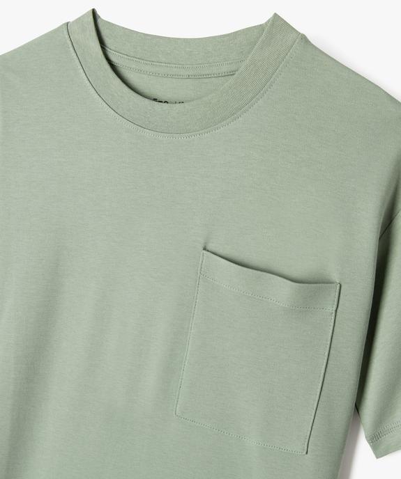 Tee-shirt uni à poche garçon vue2 - GEMO (JUNIOR) - GEMO