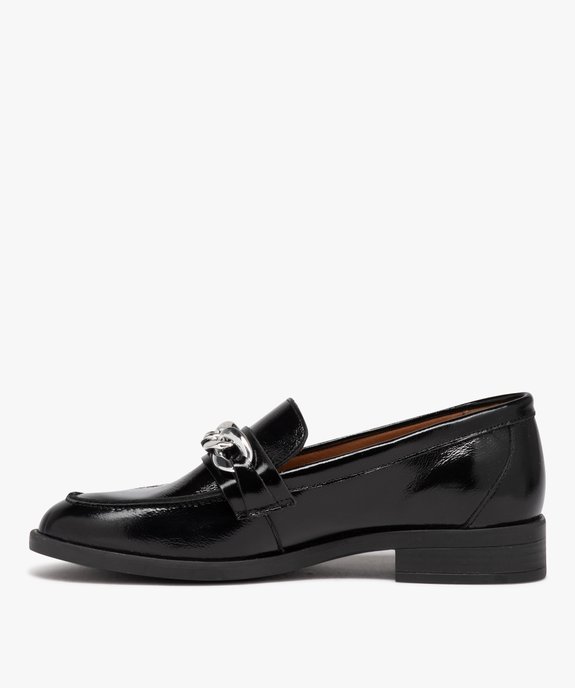 Mocassins femme en cuir uni verni - Taneo vue3 - TANEO - GEMO