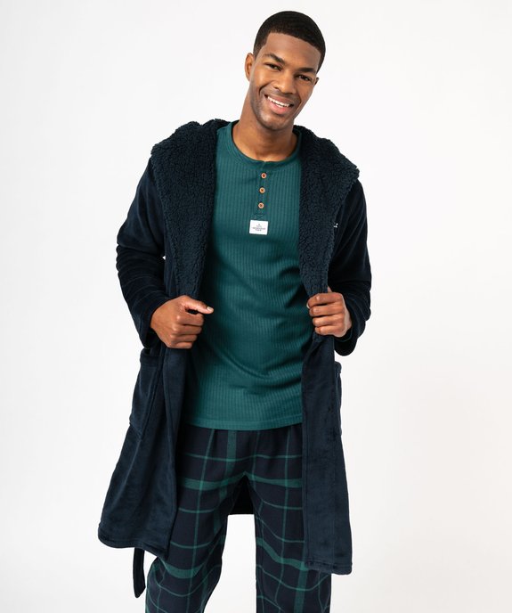 Peignoir de Noël doux en maille peluche à capuche homme vue1 - GEMO(HOMWR HOM) - GEMO