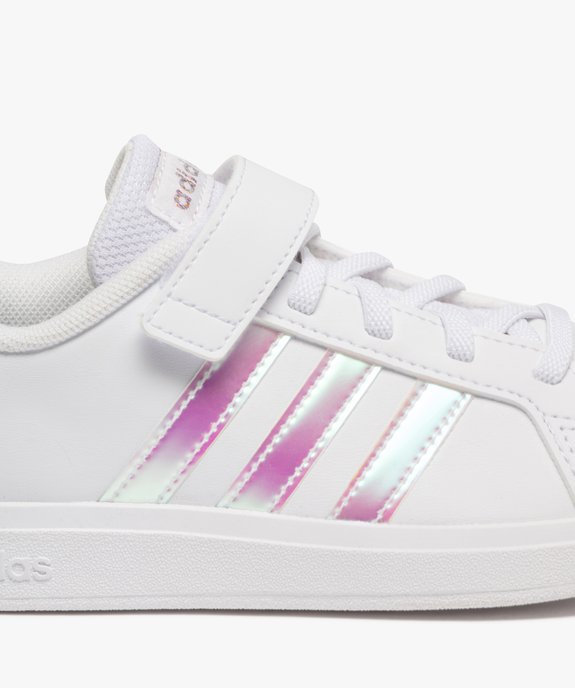 Baskets à scratch fille avec bandes contrastantes - Adidas Grand Court vue6 - ADIDAS - GEMO