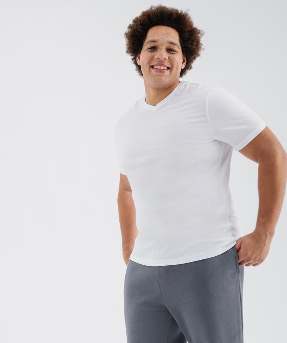 Tee-shirt à manches courtes et col V homme vue12 - GEMO 4G HOMME - GEMO