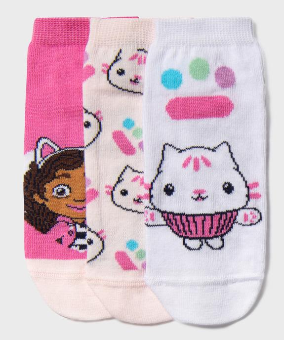 Chaussettes courtes à motifs chats fille (lot de 3) - Gabby’s Dollhouse vue1 - GABBY - GEMO