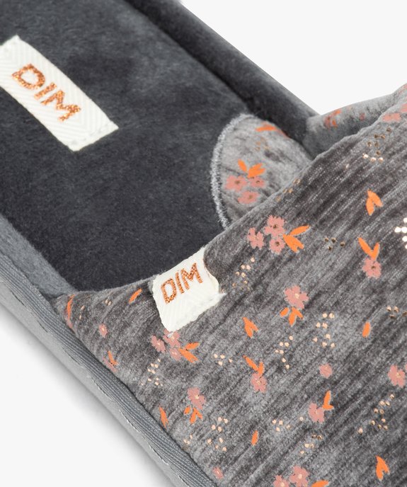 Chaussons femme mule confort à motifs - Dim vue6 - DIM - GEMO