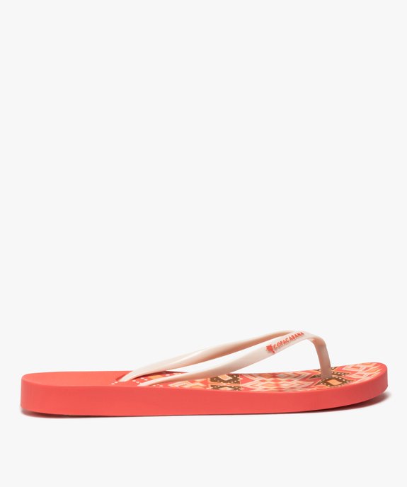 Tongs femme imprimées à fines brides - Copacabana vue2 - COPACABANA - GEMO