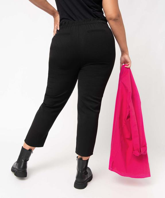 Pantalon femme grande taille en toile coupe large vue3 - GEMO (G TAILLE) - GEMO