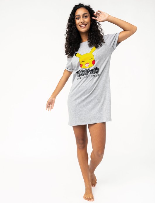 Chemise de nuit avec motif Pikachu femme - Pokemon vue1 - POKEMON - GEMO