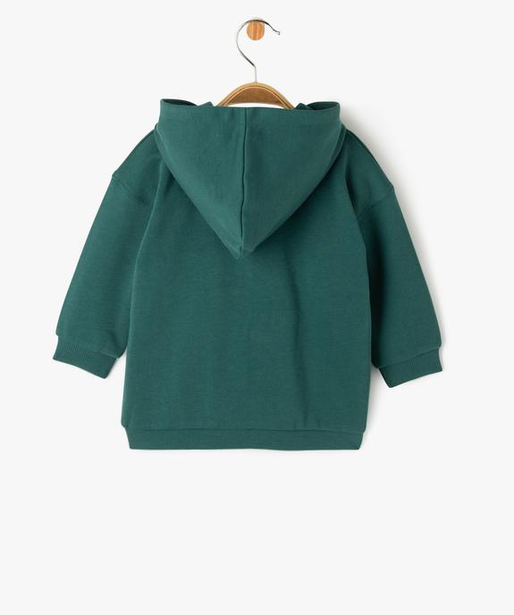 Sweat zippé à capuche en molleton doux bébé garçon vue3 - GEMO(BEBE DEBT) - GEMO