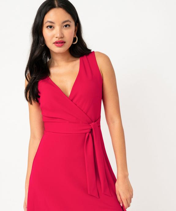 Chemise sans manches imprimée avec nœud dans le bas femme vue2 - GEMO 4G FEMME - GEMO
