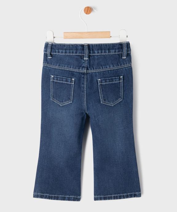 Jean Flare avec taille ajustable bébé fille vue3 - GEMO 4G BEBE - GEMO