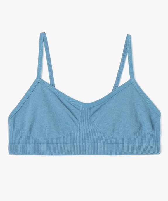 Brassière à fines bretelles en maille extensible fille vue1 - GEMO (JUNIOR) - GEMO
