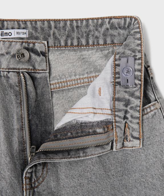 Jean baggy en coton délavé garçon vue2 - GEMO (JUNIOR) - GEMO