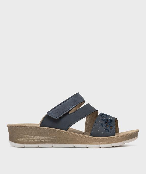 Mules confort à brides fantaisie avec scratch femme vue2 - G'FLEX - GEMO